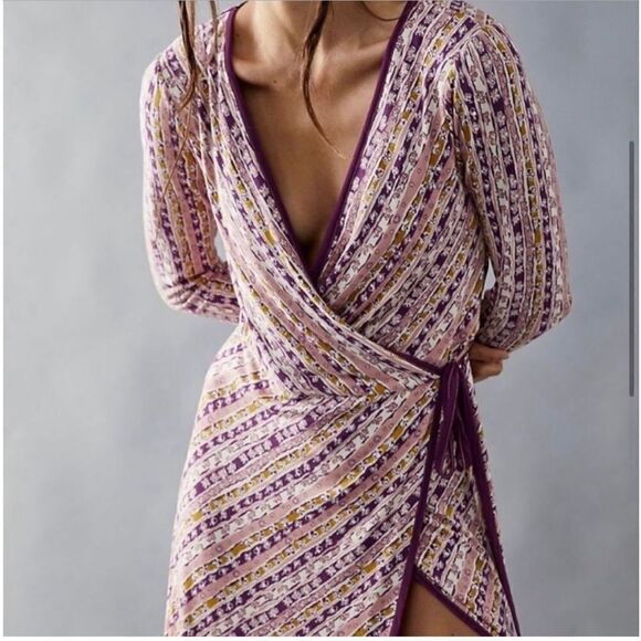 Free people Phoebe Maxi Dress in Peach Combo size xs - Picture 9 of 9